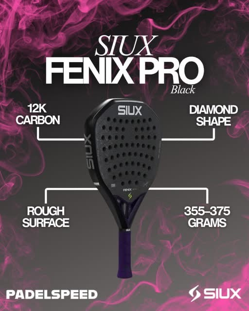 Raqueta de Padel Siux Fenix Pro Black (2026)