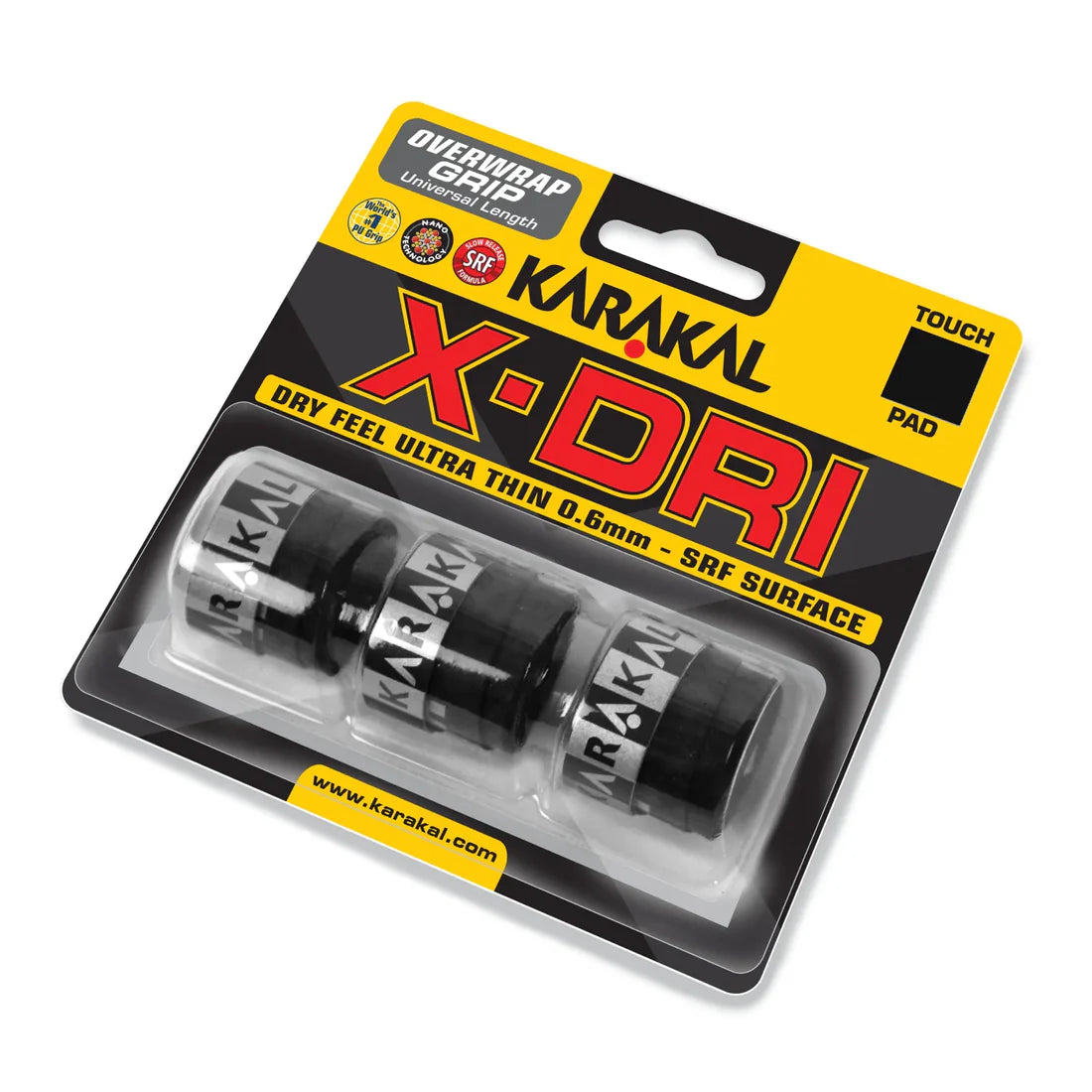 Karakal X-DRI Overwrap Grip (3 Pack)