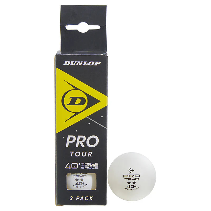 Table Tennis Balls Dunlop Pro Tour 40 (Pack of 3)