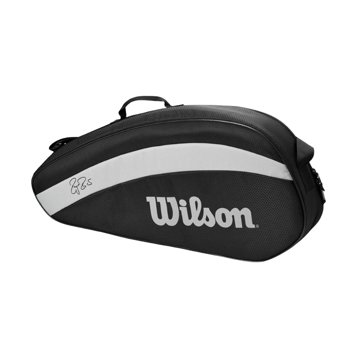 Tennis Racket Bag Wilson Roger Federer Team Black (3-Racket) - Padelspeed Padel, Squash & Tennis