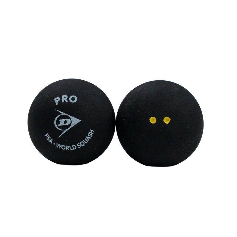 Dunlop Pro Double Yellow Dot Squash Balls (1 Dozen Box)