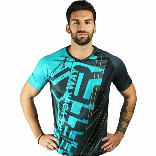 Camiseta de Manga Corta Hombre Cartri Asuan Aguamarina Negro