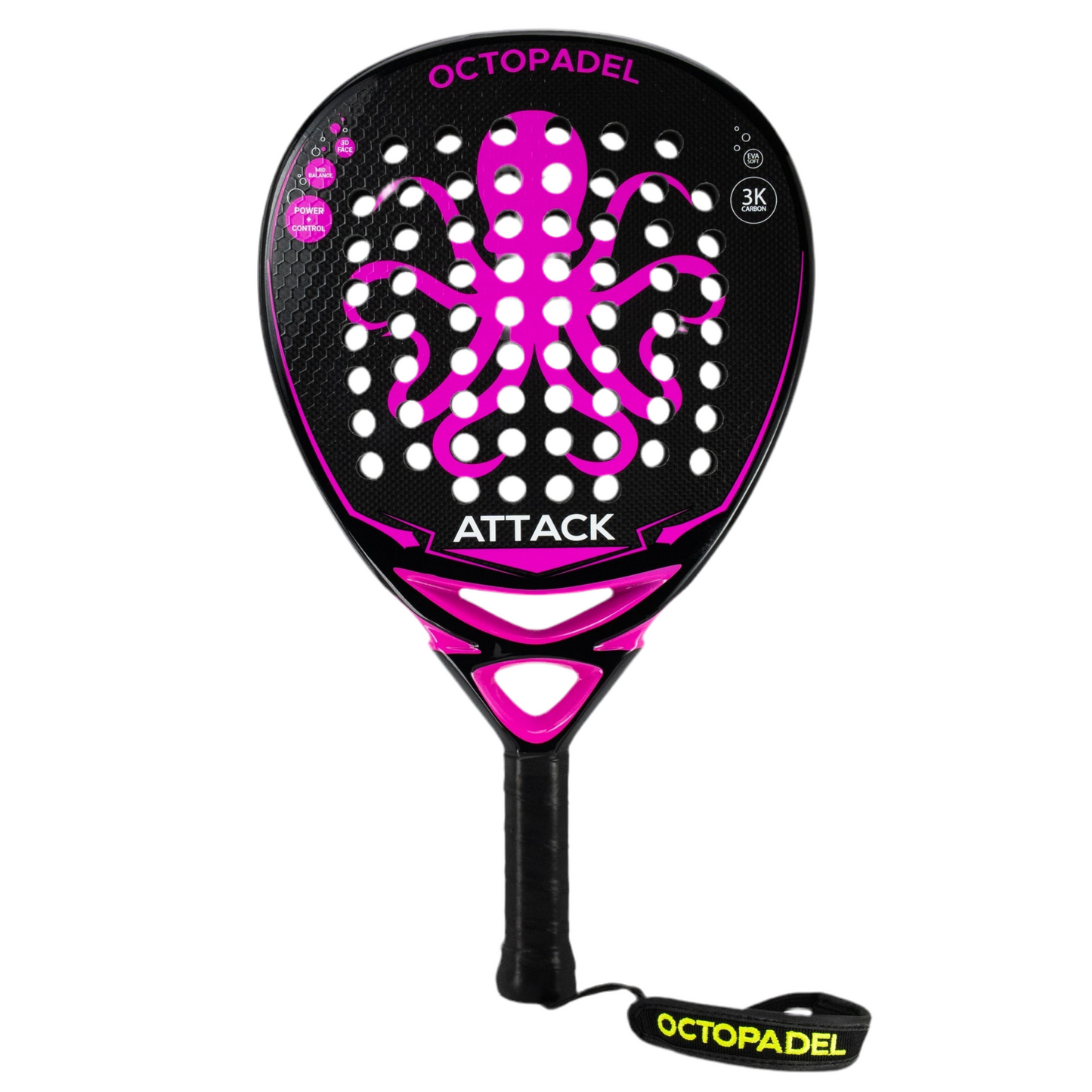 Padel Racket Octopadel Attack (Pink, Soft Feel)