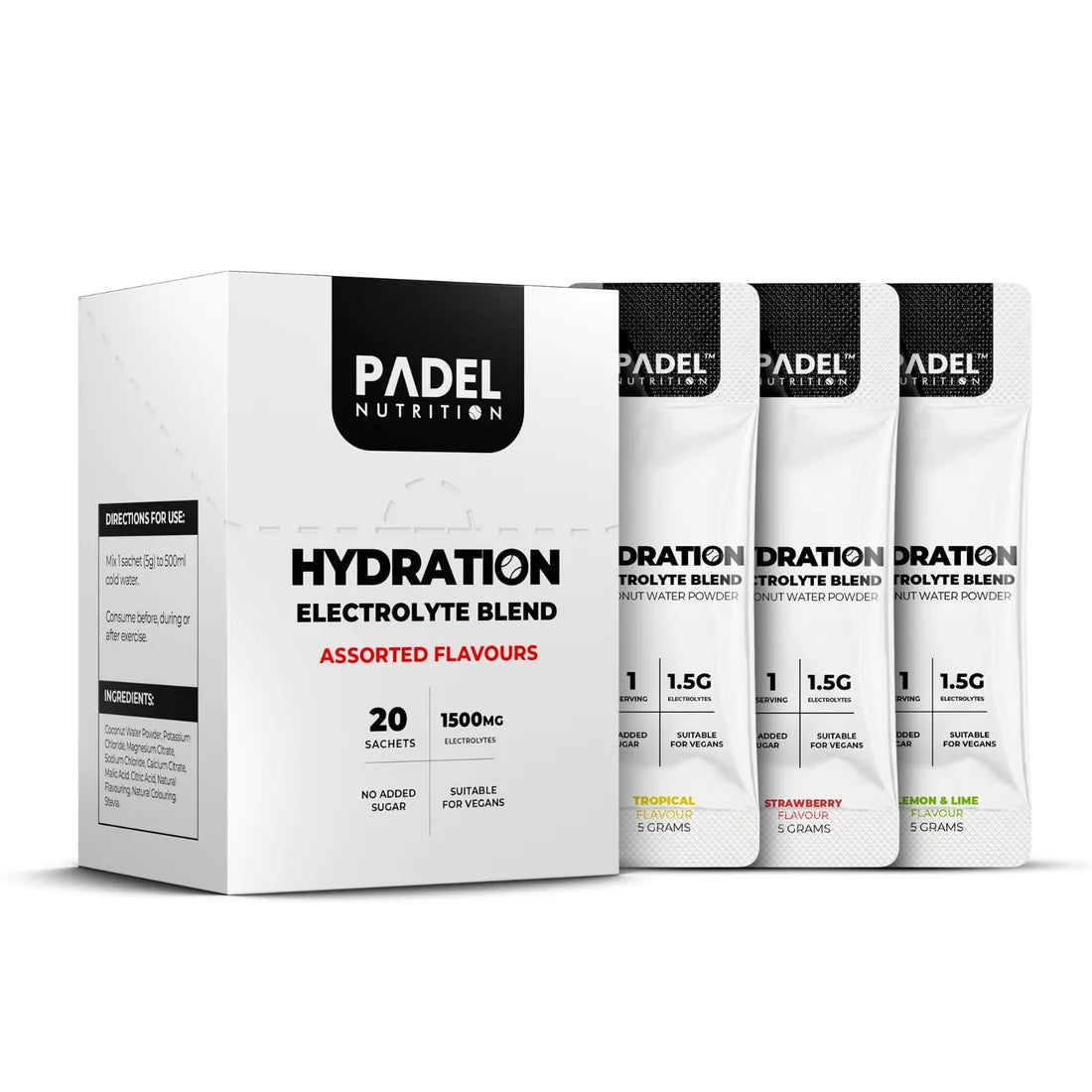 Padel Nutrition Hydration - 20 Sachet Box (Assorted Flavours)