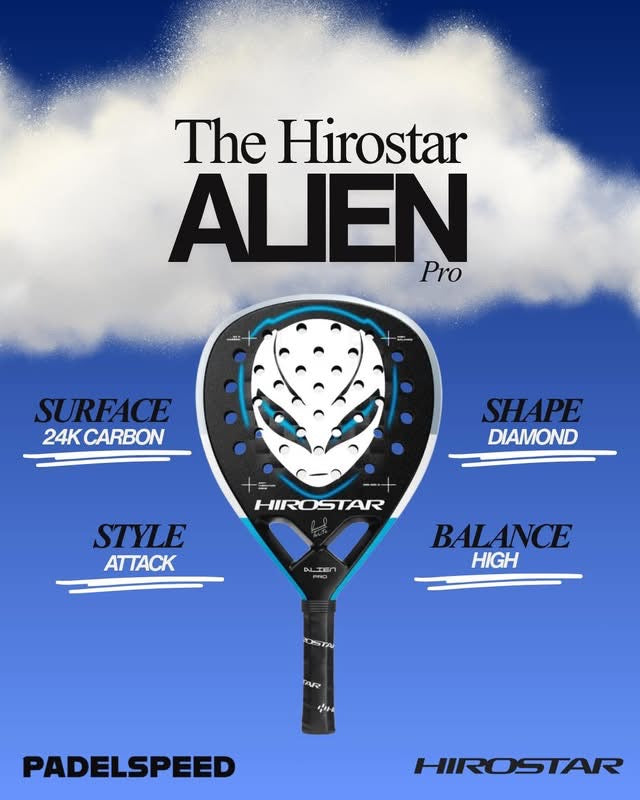 Raquete de Padel Hirostar Alien Pro by Tolito Aguirre (2026)