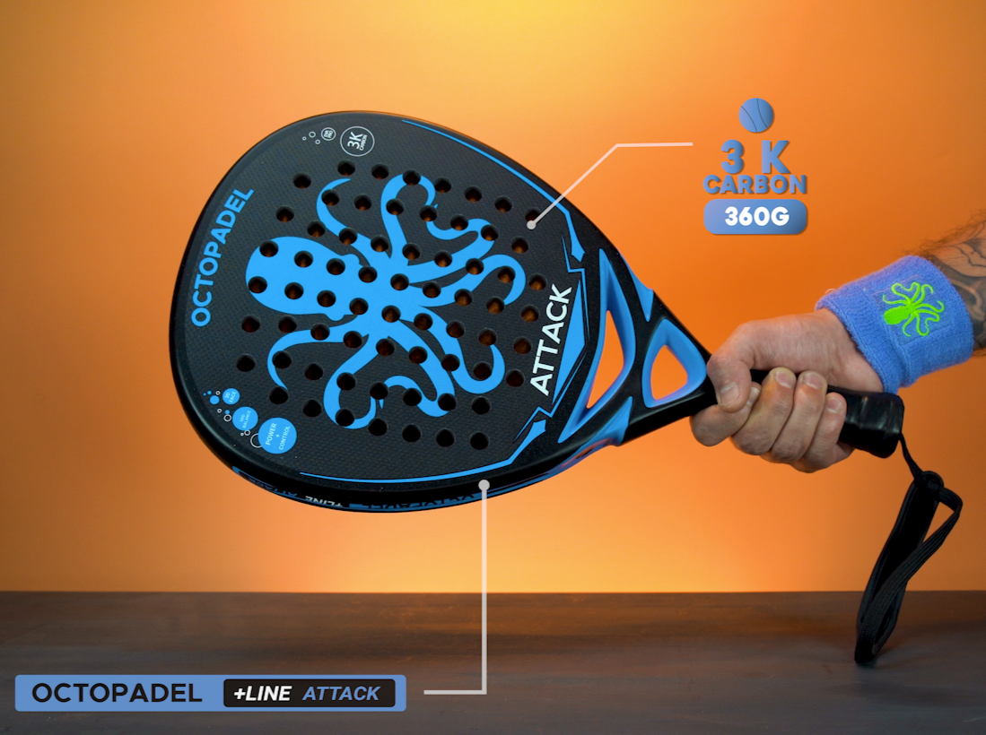 Padel Racket Octopadel Attack (Blue, Firm Feel)