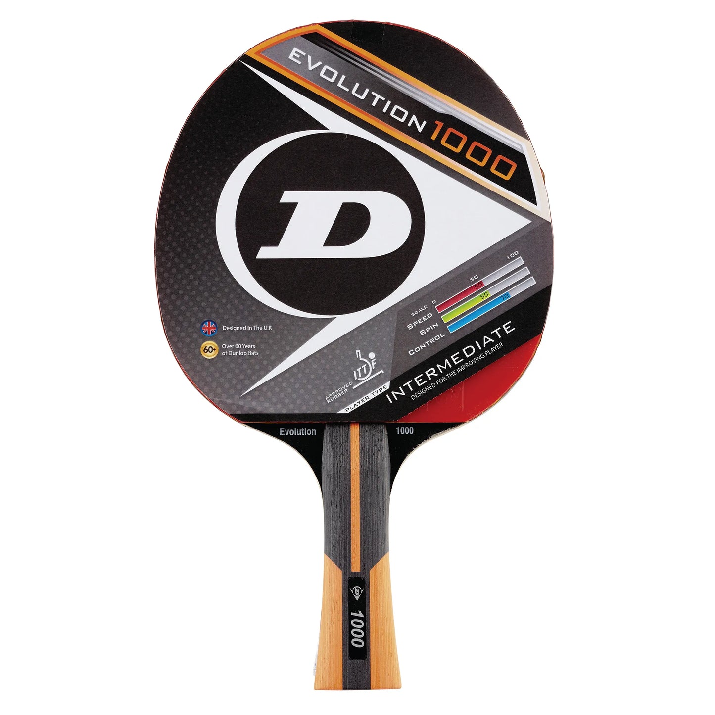 Table Tennis Bat Dunlop Evolution 1000 - Padelspeed - UK padel and racket sports shop (Sports & Outdoors)