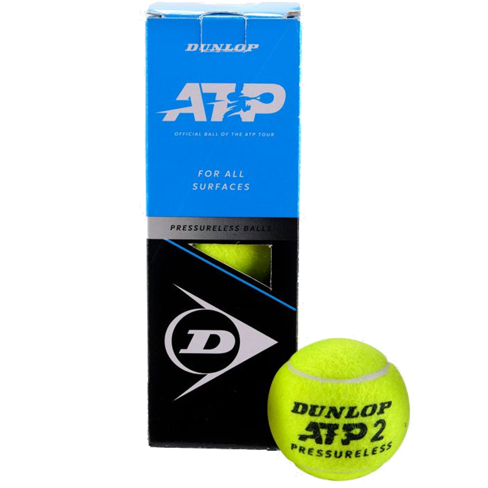 Tennis Balls Dunlop ATP Pressureless (3 Ball Box)