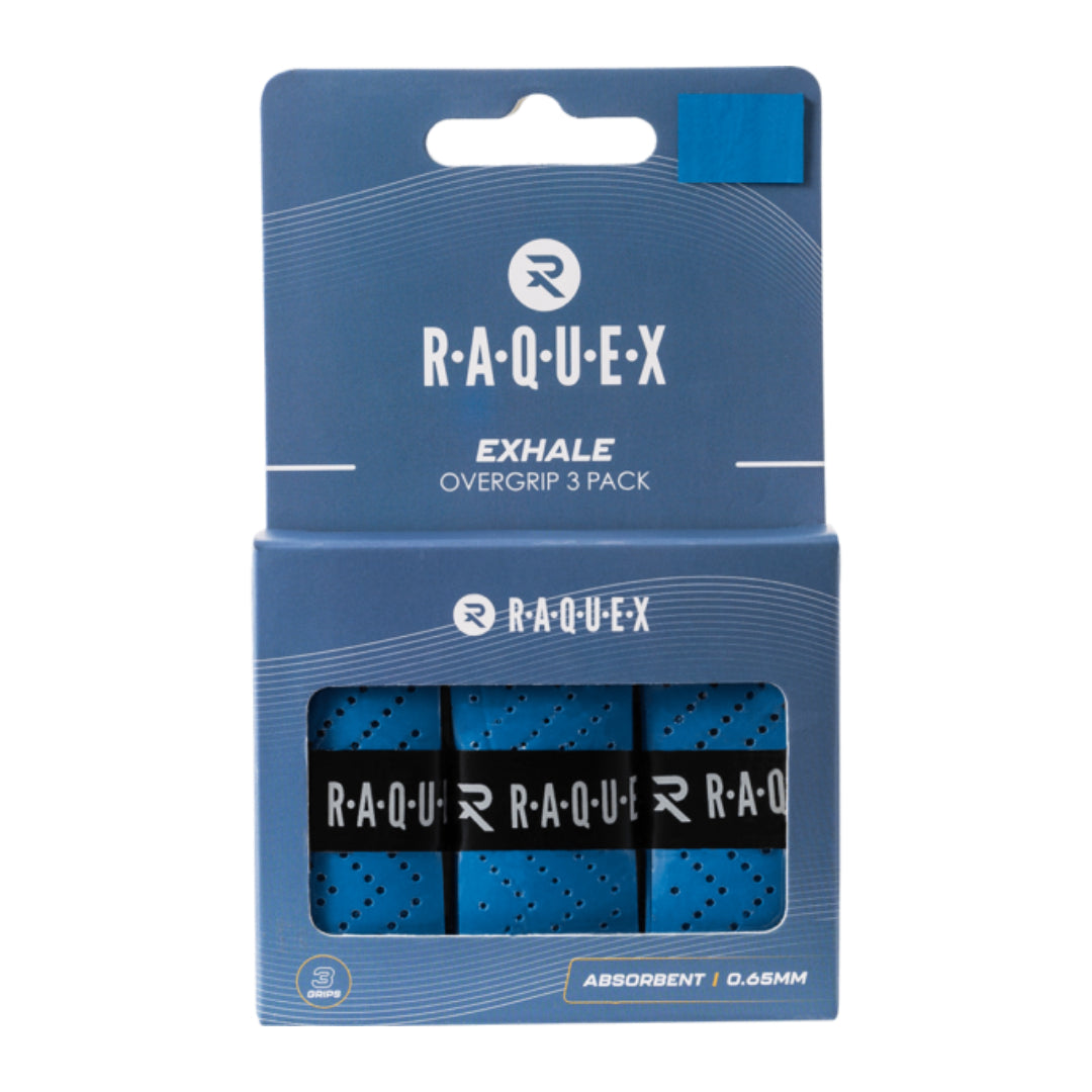 Padel/Squash/Tennis Raquex Exhale Racket Overgrips (Pack of 3) - Padelspeed Padel, Squash & Tennis