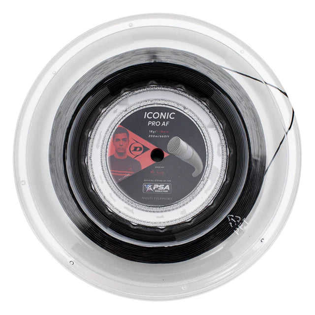 Cordaje de squash Dunlop Iconic Pro AF 1.18mm (200m) rollo