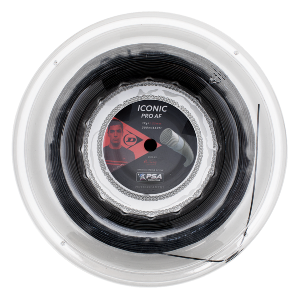 Cordaje de squash Dunlop Iconic Pro AF 1.22mm (200m) Bobina