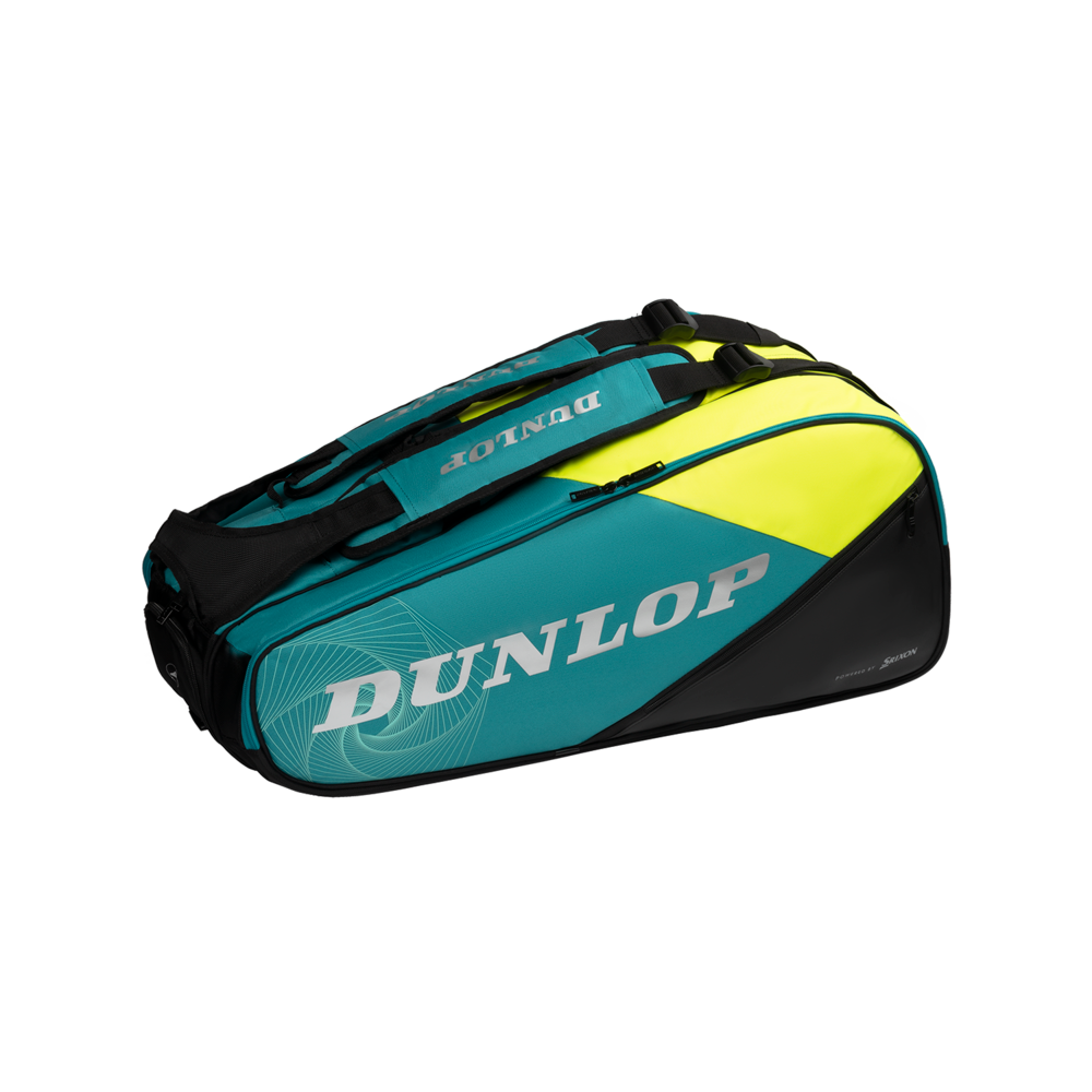 Raquetero Dunlop SX Performance para 8 raquetas (verde azulado)