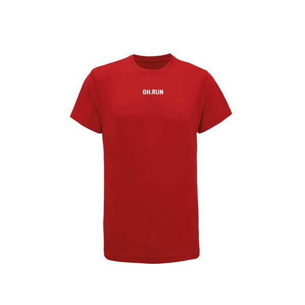 Men's Lightweight Athletic T-Shirt Overhill Eco Red - Padelspeed Padel, Squash & Tennis