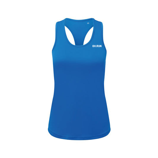 Women's Athletic Racerback Tank Top Overhill Eco Blue