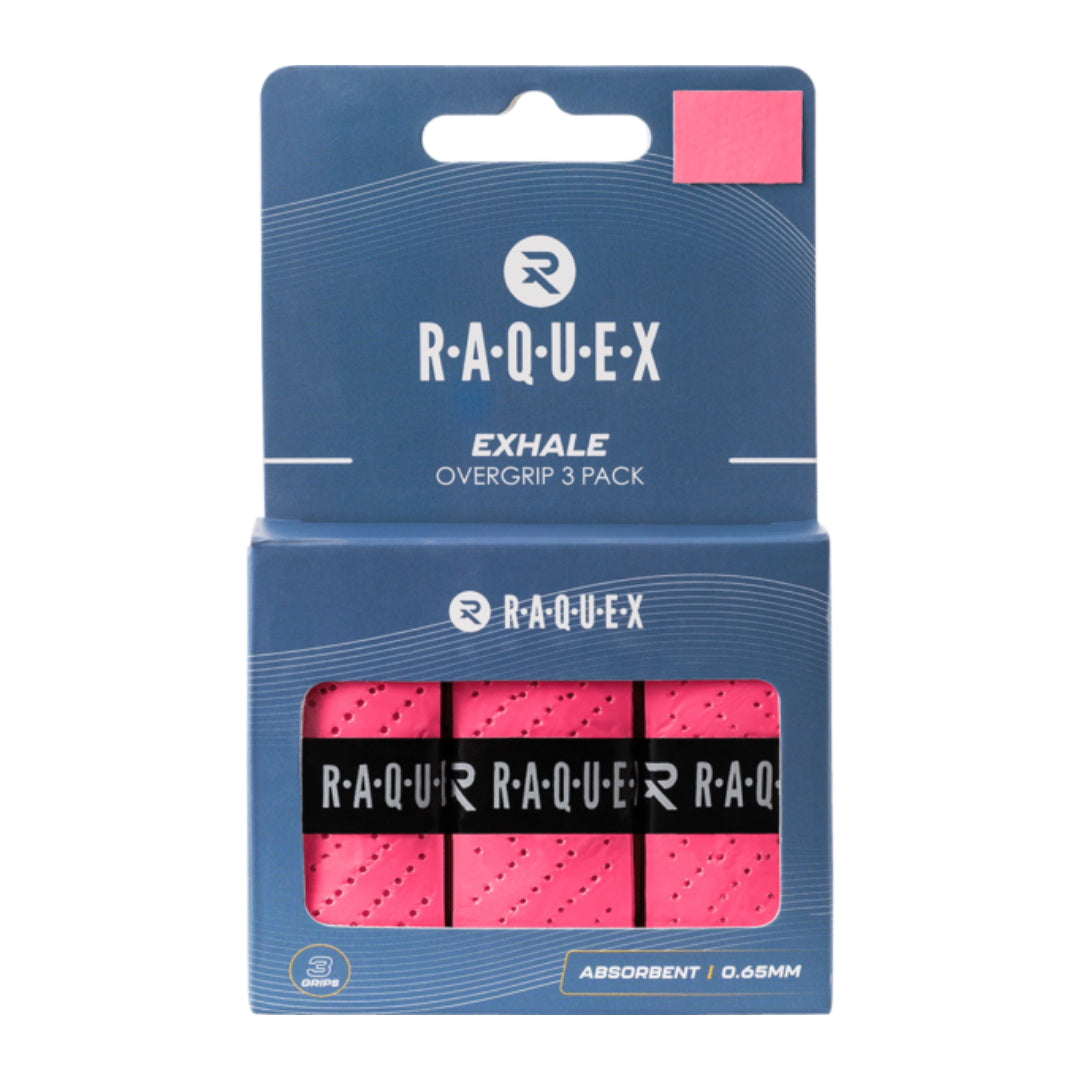 Padel/Squash/Tennis Raquex Exhale Racket Overgrips (Pack of 3) - Padelspeed Padel, Squash & Tennis