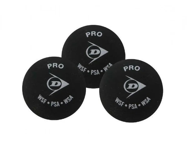 Squash Balls Dunlop Pro Double Yellow Dot (3 Ball Tube) - Padelspeed Padel, Squash & Tennis