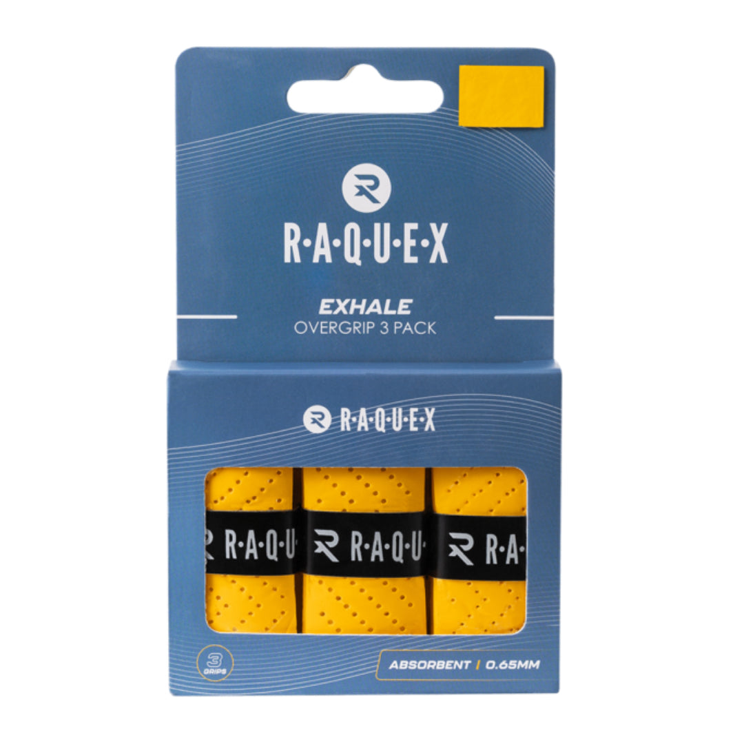 Padel/Squash/Tennis Raquex Exhale Racket Overgrips (Pack of 3) - Padelspeed Padel, Squash & Tennis